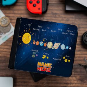 Personalised Solar System Planets Kids Wallet ST135