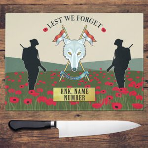Personalised Scotland & Northern Ireland Yeomanry Military Chopping Board VPCH43
