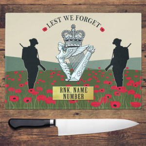 Personalised Royal Irish Military Chopping Board VPCH56