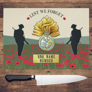 Personalised Royal Regiment of Fusiliers Military Chopping Board VPCH57