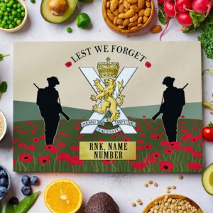 Personalised Royal Regiment of Scotland Military Chopping Board VPCH58