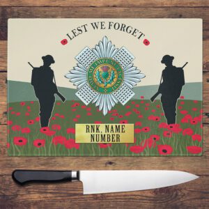Personalised Scots Guards Military Chopping Board VPCH62