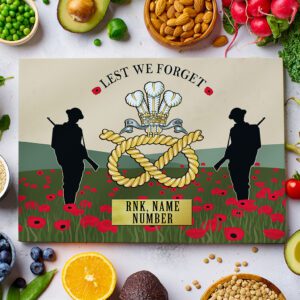 Personalised Staffordshire Regiment Military Chopping Board VPCH63