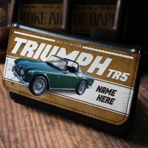 Personalised Triumph TR5 Classic Car Tobacco Pouch CLP54