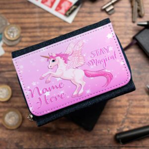 Personalised Unicorn Kids Denim Purse DP018
