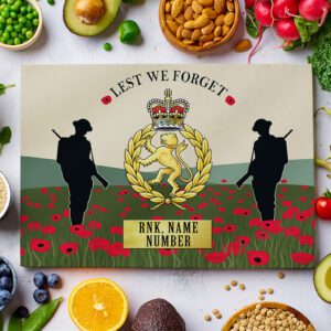 Personalised Women's Royal Army Corps Military Chopping Board VPCH68