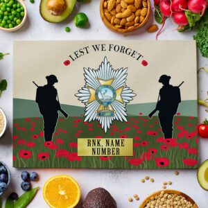 Personalised Worcestershire & Sherwood Foresters Military Chopping Board VPCH69