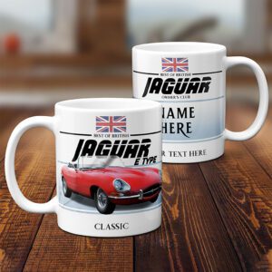Personalised E Type Jaguar Classic Car Mug CM05