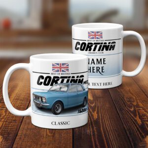 Personalised Ford Cortina MK2 1600E Classic Car Mug CM10