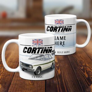 Personalised Ford Cortina MK2 Lotus Classic Car Mug CM11