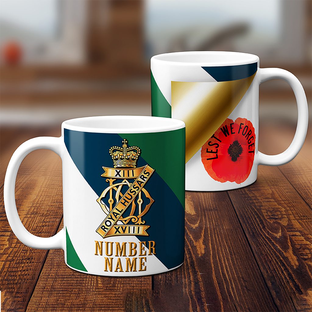 Personalised 13th 18th Royal Hussars Military Mug TRM58