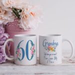 Personalised 60th Birthday Floral Mug