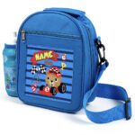 Personalised Kids Lunch Bag Bear Racing Car