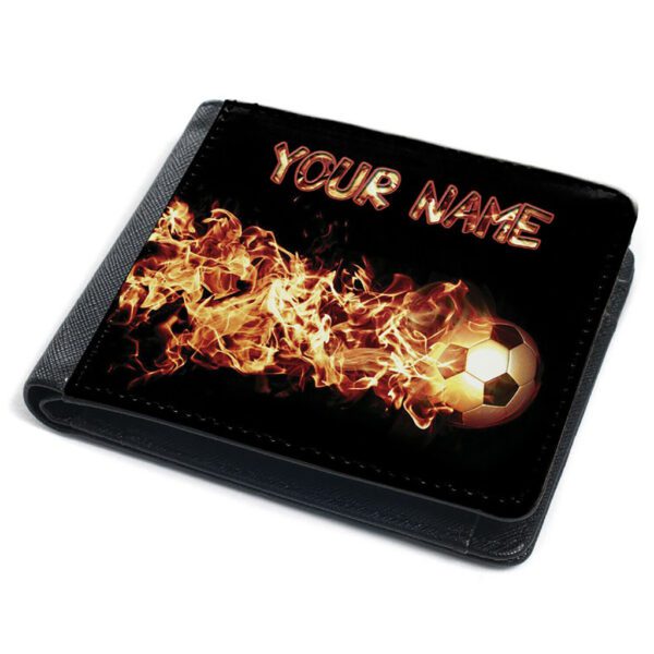 Personalised Football Flames Kids Wallet DP27 - Image 7