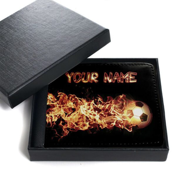 Personalised Football Flames Kids Wallet DP27 - Image 8