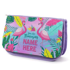 Flamingo Kids Purple Pencil Case
