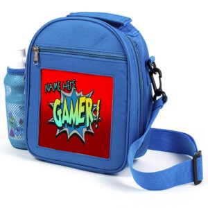 Personalised Kids Boys Lunch Bag Gamer Comic
