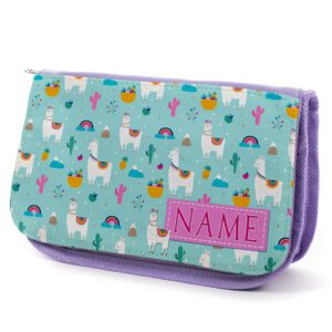 Llama Kids Purple Pencil Case