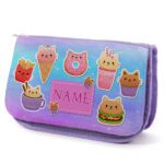 Cute Kitten Kids Purple Pencil Case