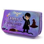 Harry Potter Hogwarts Kids Purple Pencil Case