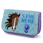 Horse Kids Purple Pencil Case