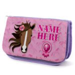 Horse Kids Purple Pencil Case