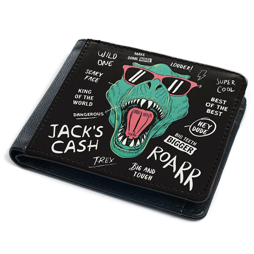 Personalised Cool Dinosaur Kids Wallet KS205 - Image 7