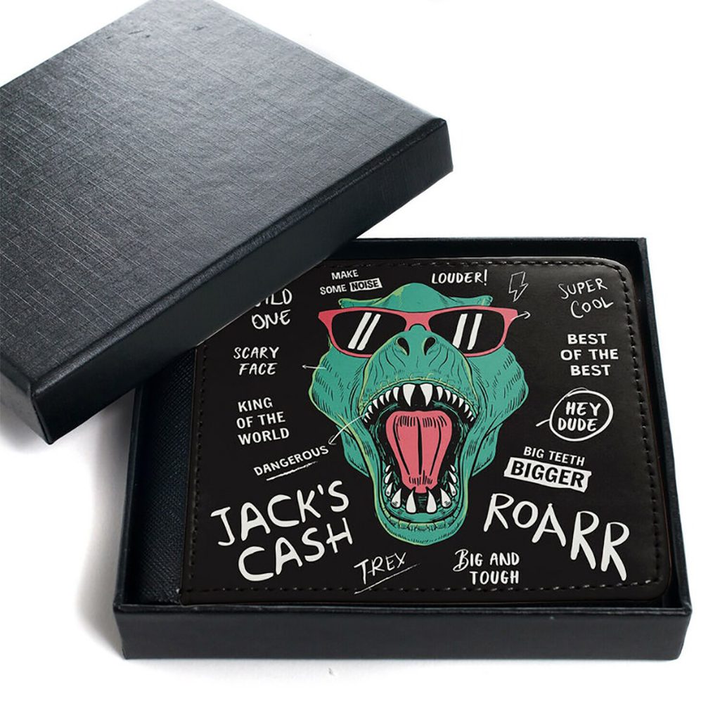 Personalised Cool Dinosaur Kids Wallet KS205 - Image 8