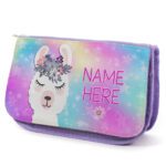 Cute Llama Kids Purple Pencil Case