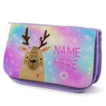 Cute Deer Kids Purple Pencil Case