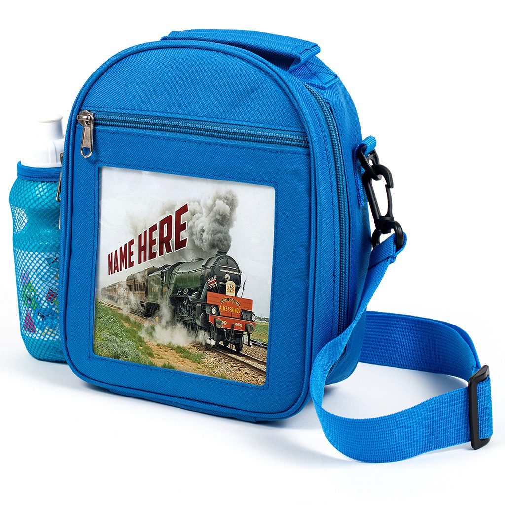 Personalised Kids Boys Lunch Bag Flying Scotsman Steam Train