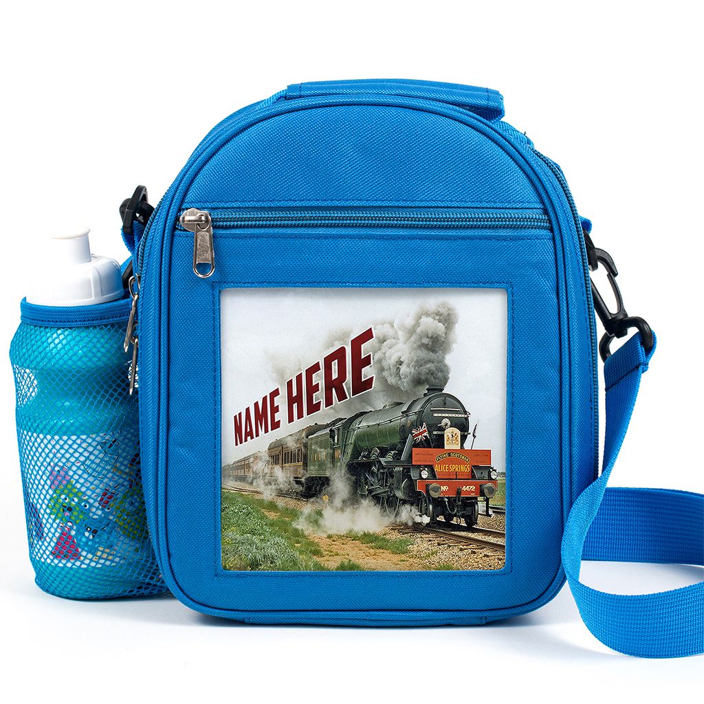Personalised Kids Boys Lunch Bag Flying Scotsman Steam Train