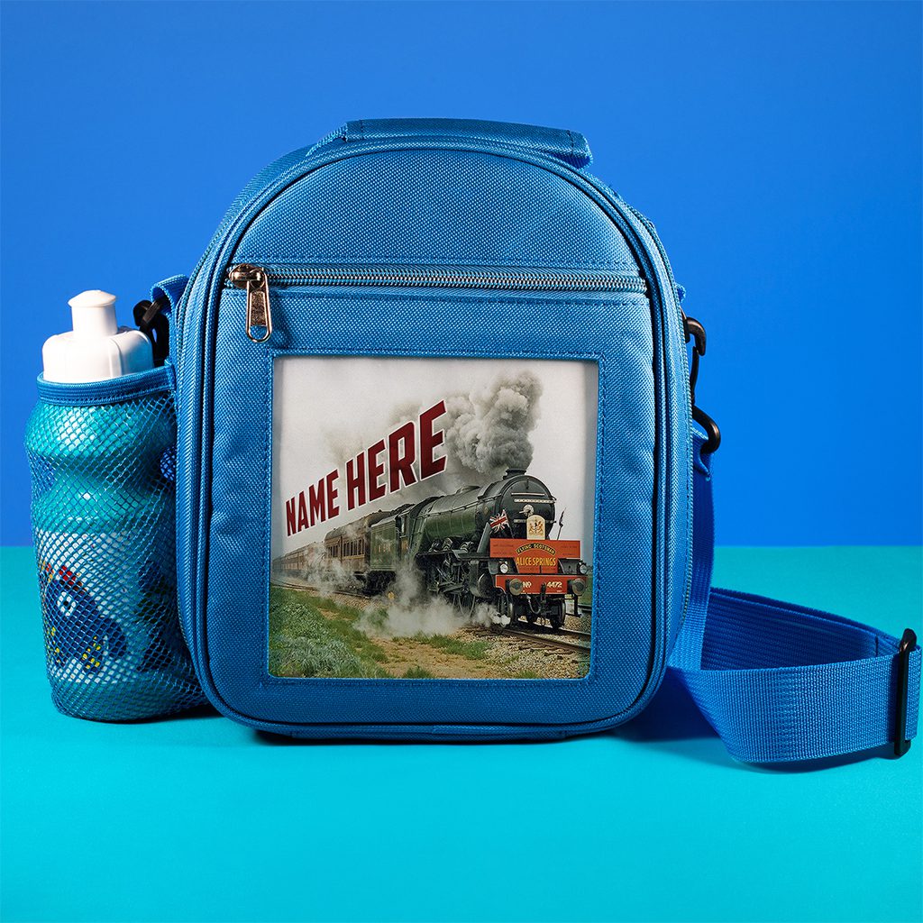 Personalised Kids Boys Lunch Bag Flying Scotsman Steam Train