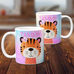 Personalised Cute Tiger Mug KKM29