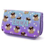 Pug Kids Purple Pencil Case