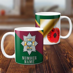 Personalised Worcestershire and Sheerwood Foresters Military Mug TRM50