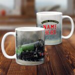 Personalised Flying Scotsman Steam Train Railway Mug