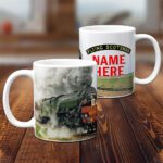Personalised Flying Scotsman Steam Train Railway Mug