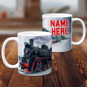 Personalised Steam Train Railway Mug