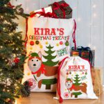 Personalised Akita Dog Christmas Sack for Pet Festive Treats