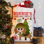 Personalised Beagle Dog Christmas Sack for Pet Festive Treats