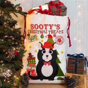 Personalised Cat Christmas Sack for Pet Festive Treats