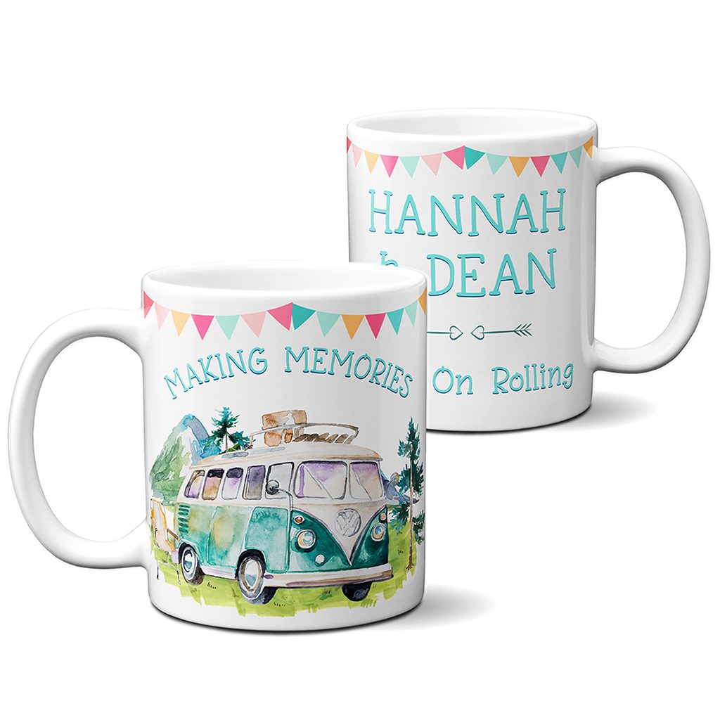 Personalised Camper Van Family Mug