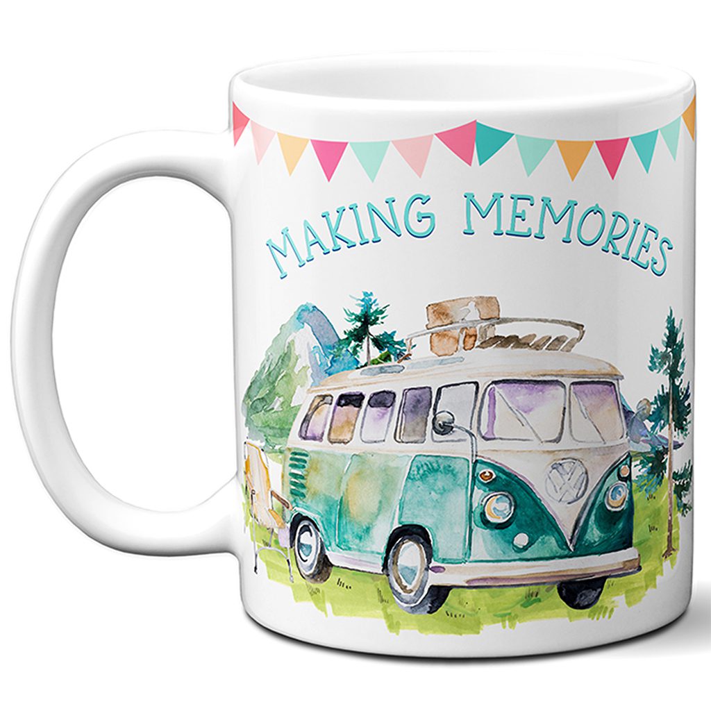 Personalised Camper Van Family Mug
