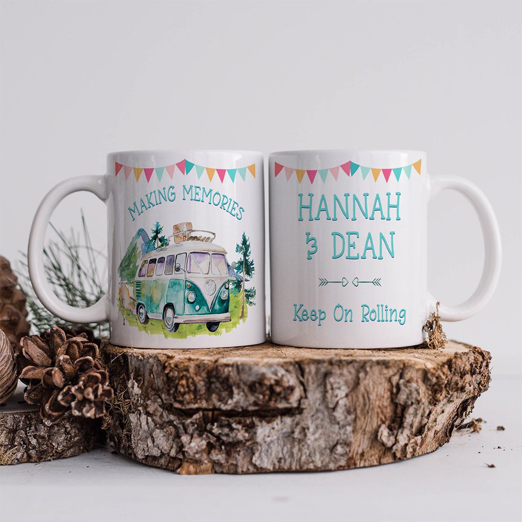 Personalised Camper Van Family Mug