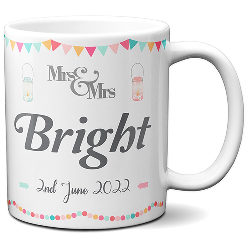 Personalised Camper Van Wedding Mug Couple Gift