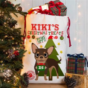 Personalised Chihuahua Dog Christmas Sack for Pet Festive Treats