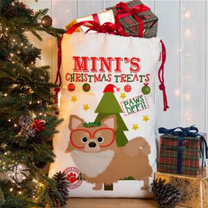 Personalised Chihuahua Dog Christmas Sack for Pet Festive Treats