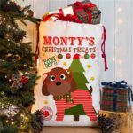 Personalised Cockapoo Dog Christmas Sack for Pet Festive Treats