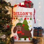 Personalised Cocker Spaniel Dog Christmas Sack for Pet Festive Treats
